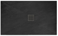 Bandeja Rea Rock rectangular 80x120, negra (REA-K4579)