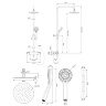shower system with thermostat Omnires Y black (Y1244LUXLBL)