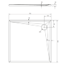 Omnires Stone 90x90 (STONE90/KBM) tray