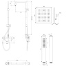Omnires Mini shower system with chrome thermostat (MI1544-X/KCR)