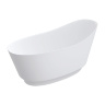 Bañera de piedra Omnires Neo 158x72 ovalada blanca (NEO158SWWBM)