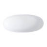 Bañera de piedra Omnires Neo 158x72 ovalada blanca (NEO158SWWBM)