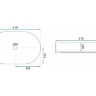 washbasin Rea Nadia 61x38,5 white glossy (REA-U1055)