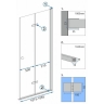 shower doors Rea Fold N2 Set 110x190 safety glass, transparent, chrome (REA-K7438)