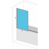 shower curtain Rea Elegant 80x140 gold transparent glass (REA-W6601)