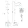 Sistema de ducha Rea Bergamo Old Black (REA-P5001)