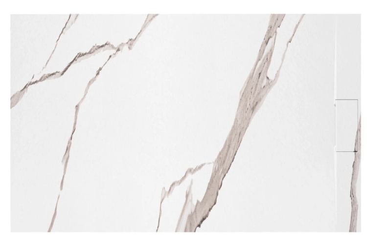 поддон Rea Bazalt 80x100 прямоугольный, carrara white (REA-K7000)