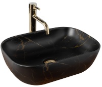 Lavabo Rea Belinda 33,5x46,5 mármol negro mate (REA-U8908)