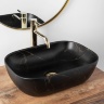 washbasin Rea Belinda 33,5x46,5 black marble matt (REA-U8908)