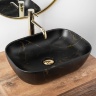 washbasin Rea Belinda 33,5x46,5 black marble matt (REA-U8908)