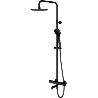 Sistema de ducha con termostato Omnires Y negro (Y1234ALBL)