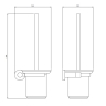 Toilet brush Omnires Modern Project gold (MP60620GL)