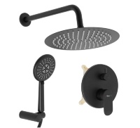 Conjunto de ducha Rea Hyper negro (REA-P2002)
