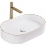 Lavabo Rea Nadia 61x38,5 blanco-oro (REA-U1063)