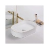 Lavabo Rea Nadia 61x38,5 blanco-oro (REA-U1063)