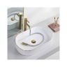 Lavabo Rea Nadia 61x38,5 blanco-oro (REA-U1063)