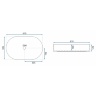 Lavabo Rea Nadia 61x38,5 blanco-oro (REA-U1063)