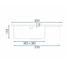 Fregadero de cocina Rea Nils 44x62 gris (ZLE-00101)