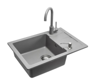 Fregadero de cocina Rea Nils 44x62 gris (ZLE-00101)