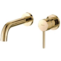 Mezclador de lavabo Rea Lungo dorado (REA-B8559)