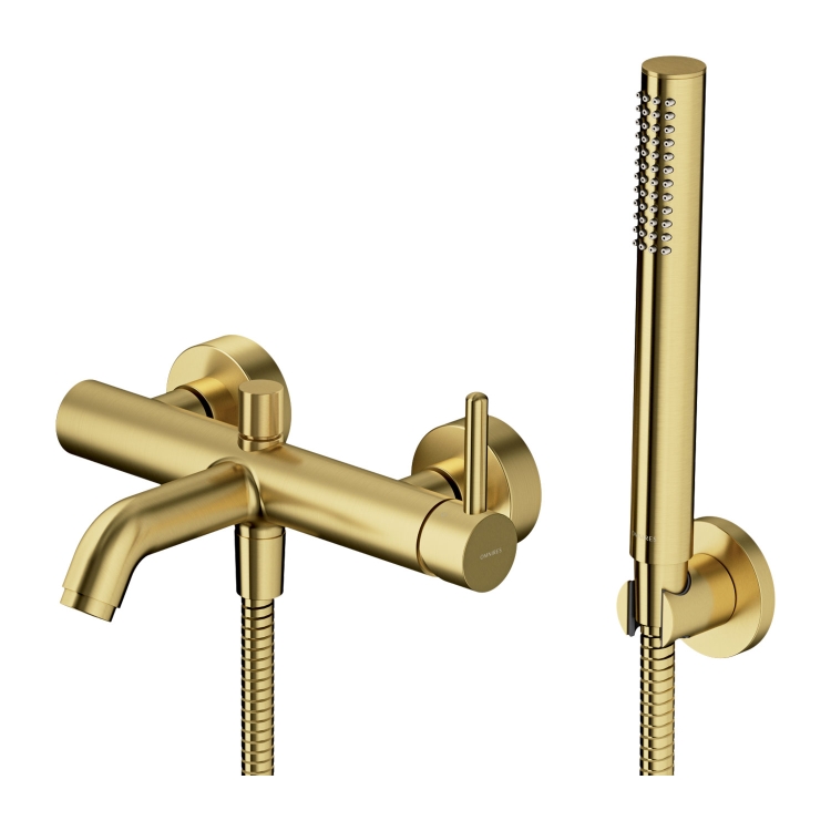 Omnires Y brushed brass bath and shower mixer (Y1231BSB)