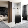 Mampara de ducha Rea Aero Ombre 120x195 cristal de seguridad, negro (REA-K2462)