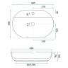 Lavabo Rea Aura 42x30 blanco (REA-U6617)