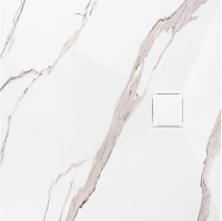 поддон Rea Magnum 90x90 квадратный, carrara white (REA-K7005)