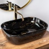 washbasin Rea Belinda 33,5x46,5 black marble shiny (REA-U8907)