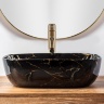 washbasin Rea Belinda 33,5x46,5 black marble shiny (REA-U8907)