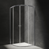 Cabina de ducha Omnires Bronx 80x90cm cristal de seguridad, cromo (S203080/90CRTR)