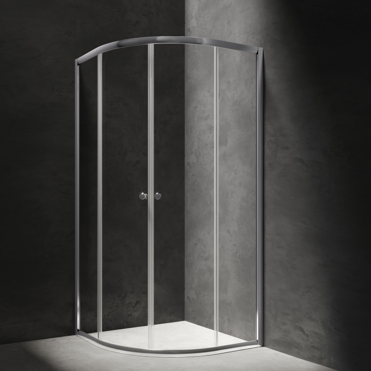shower cabin Omnires Bronx 80x90cm safety glass, chrome (S203080/90CRTR)