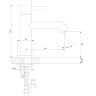 Omnires Y graphite washbasin mixer (Y1210NGR)