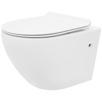 Inodoro Rea Carlo Mini Rimless, asiento de duroplast de caída lenta slim n, blanco (REA-C1256)