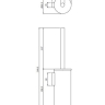 Escobilla de baño Omnires Modern Project oro mate (MP60621GLB)