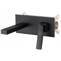 Mezclador de lavabo empotrado Rea Sonic negro mate (REA-B0181)