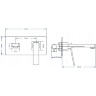 Mezclador de lavabo empotrado Rea Sonic negro mate (REA-B0181)