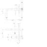 Mezclador de lavabo empotrado Omnires Y de cobre (Y1215HCP)
