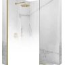 Mampara de ducha Rea Aero Ombre 110x195 cristal de seguridad, dorado cepillado/blanco (REA-K2465)