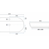 Lavabo Rea Aura 61x41 aiax brillante (REA-U6623)