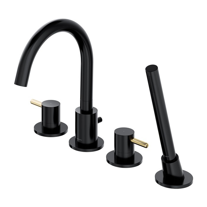 Omnires Y black/gold bath mixer (Y1232BLGL)