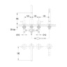 Omnires Y black/gold bath mixer (Y1232BLGL)