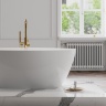 Bañera de piedra artificial Omnires Siena 160x80 rectangular blanca (SIENAWWBP)
