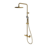 Sistema de ducha Omnires Y Gold con mezclador termostático y ducha (Y1244LUXLGL)