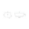 Lavabo Rea Jenny 34x46,5 dorado (REA-U9652)