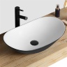 Lavabo Rea Royal 36x62,5 blanco y negro (REA-U6600)