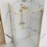 shower cabin Rea Punto 80x100 transparent glass, gold (REA-K6442)