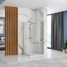 shower cabin Rea Punto 80x100 transparent glass, gold (REA-K6442)