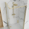 shower cabin Rea Punto 80x100 transparent glass, gold (REA-K6442)