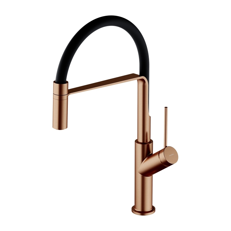 смеситель для кухни Omnires Vita brushed copper/matt black (VI6350BLCPB)